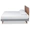 Baxton Studio Gabriela Grey Upholstered and Ash Walnut Wood King Size Platform Bed 164-9415-9427 - alternate 7